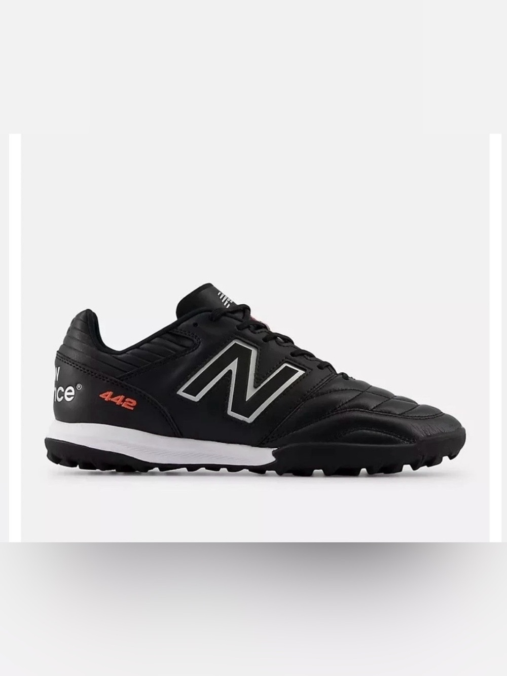 New Balance Men's Black Athletic Turf Shoe with White Accent